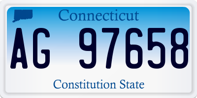 CT license plate AG97658