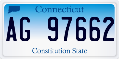 CT license plate AG97662