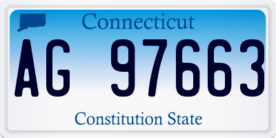 CT license plate AG97663