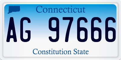 CT license plate AG97666