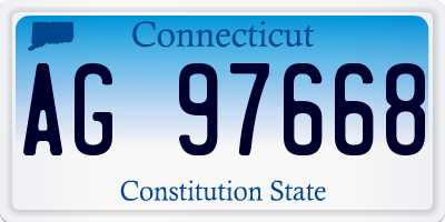 CT license plate AG97668