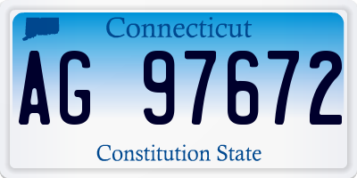 CT license plate AG97672