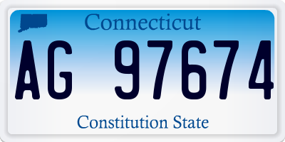 CT license plate AG97674
