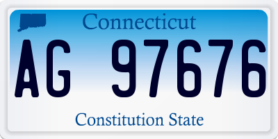 CT license plate AG97676