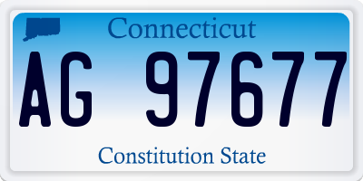 CT license plate AG97677