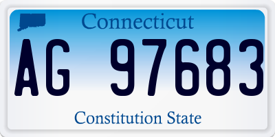 CT license plate AG97683