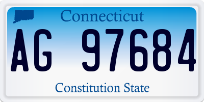 CT license plate AG97684
