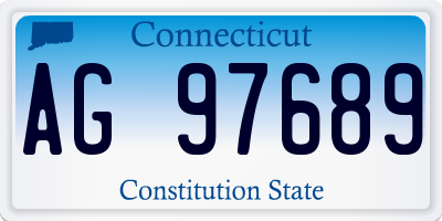 CT license plate AG97689