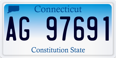 CT license plate AG97691