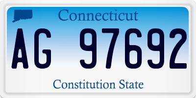 CT license plate AG97692
