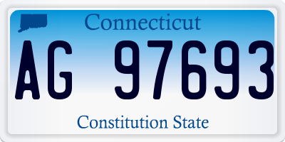CT license plate AG97693