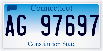 CT license plate AG97697