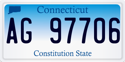 CT license plate AG97706