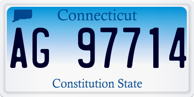 CT license plate AG97714