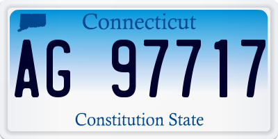 CT license plate AG97717