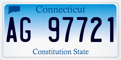 CT license plate AG97721