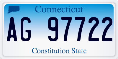 CT license plate AG97722
