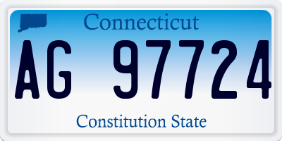 CT license plate AG97724