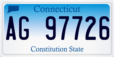 CT license plate AG97726