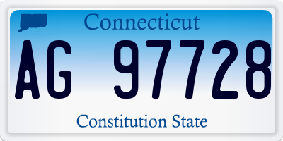 CT license plate AG97728