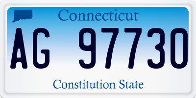 CT license plate AG97730