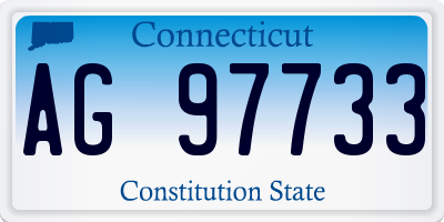 CT license plate AG97733