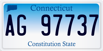 CT license plate AG97737