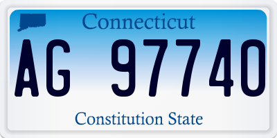 CT license plate AG97740