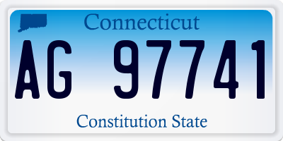 CT license plate AG97741