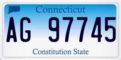 CT license plate AG97745