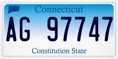 CT license plate AG97747