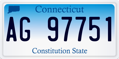 CT license plate AG97751