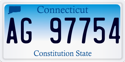CT license plate AG97754