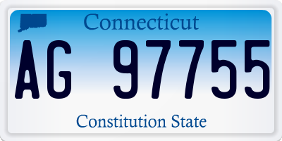 CT license plate AG97755