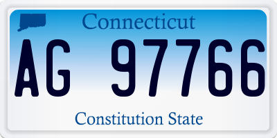 CT license plate AG97766