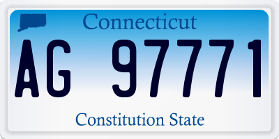 CT license plate AG97771