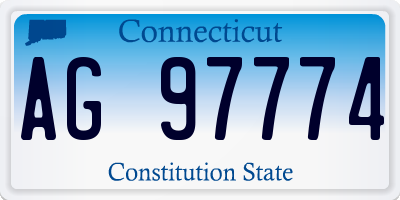 CT license plate AG97774