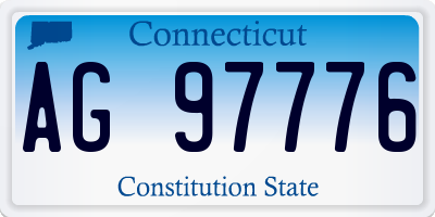 CT license plate AG97776