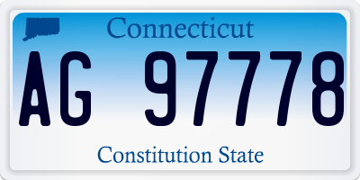 CT license plate AG97778