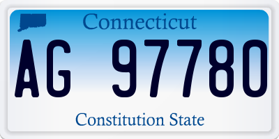 CT license plate AG97780