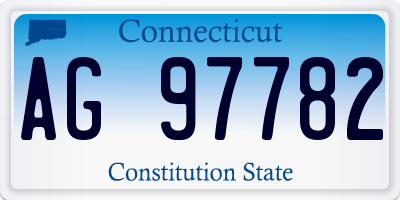 CT license plate AG97782