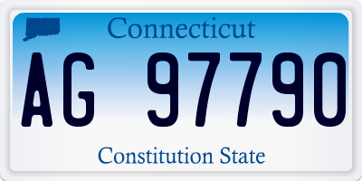 CT license plate AG97790