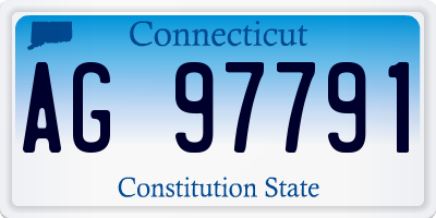 CT license plate AG97791
