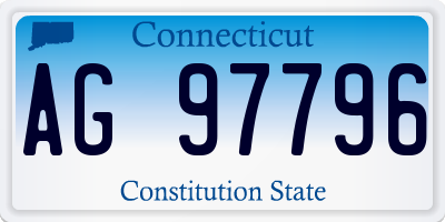 CT license plate AG97796