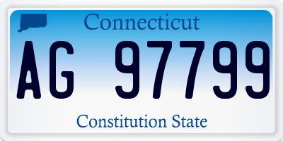 CT license plate AG97799