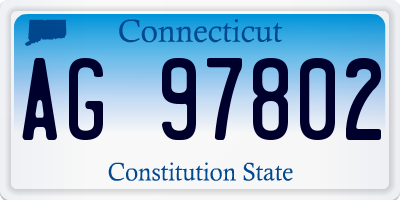 CT license plate AG97802
