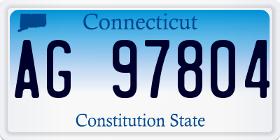 CT license plate AG97804