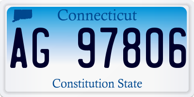 CT license plate AG97806