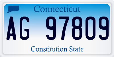CT license plate AG97809