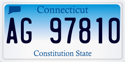 CT license plate AG97810